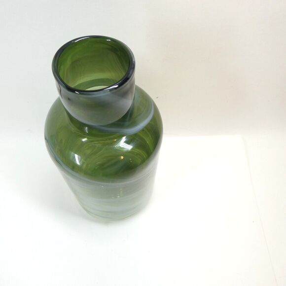Ikea Iina Vuorivirta Green Swirl Glass Vase 2017 MCM - Picture 5 of 9